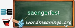 WordMeaning blackboard for saengerfest
